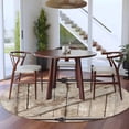 thumbnail image 3 of Round Rugs 7 Ft, Farmhouse Wood Grain Non Slip Area Rugs for Kitchen Bedroom Entryway, Vintage Country Barn Gate Brown Washable Carpet Runner Rug Floor Mats for Bedroom Home Decor, 3 of 8