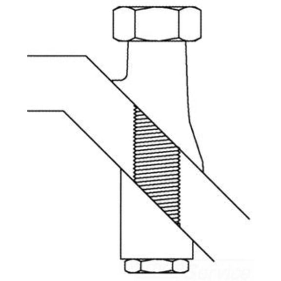 T&S BRASS 00KK 1/2 NPT MALE INLET FLANGE, 45 DEGREES