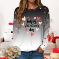 thumbnail image 5 of vigerkar Women's Long Sleeve Graphic Tshirts Valentines Print Crew Neck Casual Tee Tops (Grey, 3XL), 5 of 9
