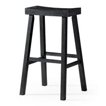 Open Box Maven Lane Vincent Wooden Rustic Bar Stool, Antiqued Black Finish