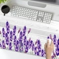 thumbnail image 3 of Mouse Pad Lavender Wildflower for Women Girls, 31.5 x 11.8 Vintage Purple Floral Large Mouse Mat for Office Decor Computer Laptop, Lilac Flower Wooden Keyboard Non-Slip Mousepad for Desk, 3 of 7