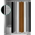thumbnail image 4 of Modern Brown Black Waterproof Fabric Shower Curtain, Boho Contemporary Geometric Striped Shower Curtain for Bathroom Curtains Bathtubs Hotel Washable Shower Curtains with 12 Hooks Extra Long 72x84, 4 of 6