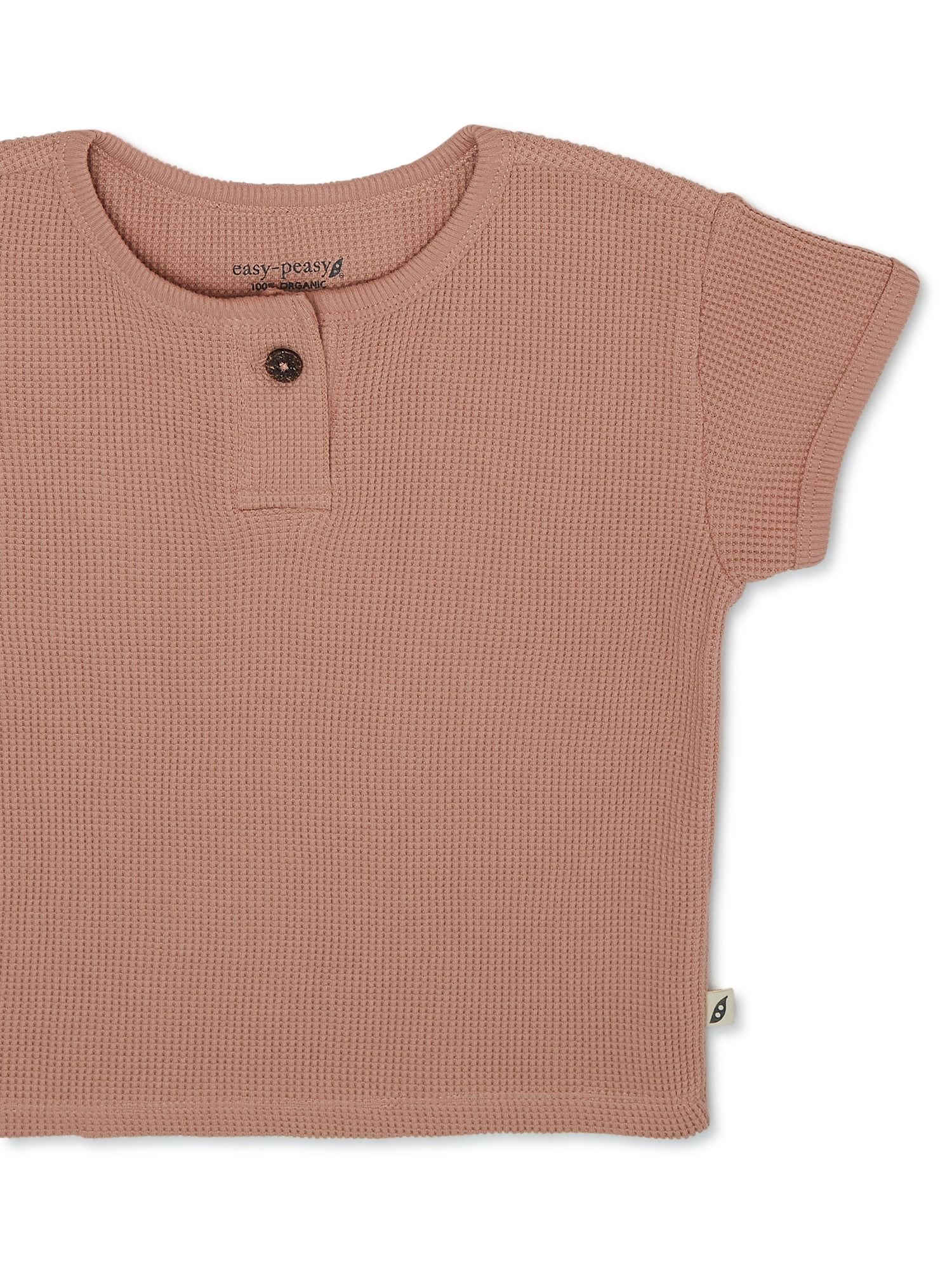 easy-peasy Toddler Girl Short Sleeve Waffle T-Shirt, Sizes 18M-5T
