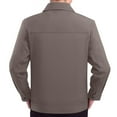 thumbnail image 7 of Maoxin Jackets for Men Solid Color Button Pocket Long Sleeved Lapel Casual Jacket Gray 3XL, 7 of 7