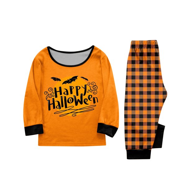 Family Matching Halloween Pajamas Set, Halloween Print PJs Sets 2 Pieces Loungewear Sleepwear Family Pajamas Matching Pjs