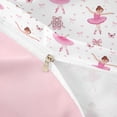 thumbnail image 4 of Castle Fairy Lovely Ballerina Girl Bedding,Bow Heart Butterfly Pattern Duvet Cover Full,Pink White,1 Duvet Cover and 2 Pillowcases, 4 of 6