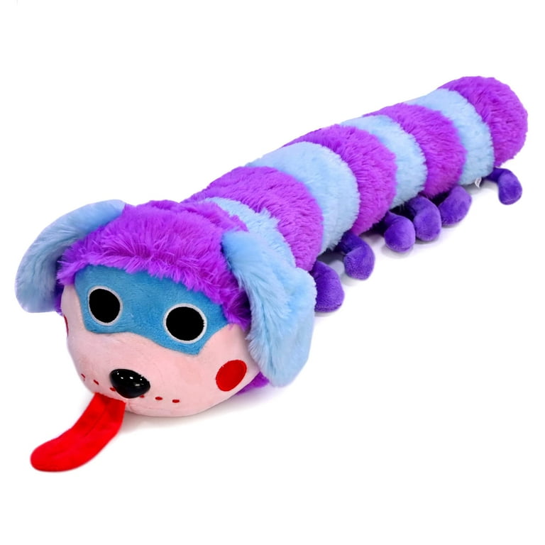 Amycore PJ Pug One Pillar Plush Toy 60cm Poppy Chapter 2 Plush Doll Gifts  for Game Fans, Soft Stuffed Caterpillar Cushion Decompression Toy for Kids