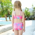 thumbnail image 5 of Girls' Toddler Swimsuits Bathing Suits Baby Sleeveless Slip Colorful Gradient Mermaid Bikinis Set Tail Fish Scale Set Girl's Rash Guard 8-9 T, 5 of 9