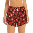 thumbnail image 2 of Goofa Tomato Printed Women 2 in 1 Running Shorts,Quick Dry Athletic Workout Shorts,High Waisted Athletic Shorts with Liner Pockets-XX-Large, 2 of 9