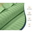 thumbnail image 2 of CCNY 100% Egyptian Cotton 600 TC Sheet Set 5 Pc Sheet Set 1 Fitted Sheet, 1 Flat Sheet & 2 Pillowcase (Split-King, Moss Stripe), 2 of 4