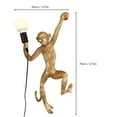 thumbnail image 3 of Monkey Wall Table Lamp Gold  Resin Pendant Light Fixture Chandelier Bedroom for a Bedroom, Living Room, Office, Yoga Room, 3 of 15