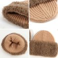 thumbnail image 3 of YooGuoGuo Knit Cuffed Beanie Hat for Women Plush Skull Cap Chunky Soft Stretch Winter Warm Crochet Hats Fuzzy Ski Cap, 3 of 4