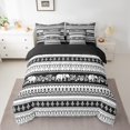 thumbnail image 2 of Feelyou Tribal Elephant Bedding Comforter Set 7pcs, Boho Geometric Queen Bedding Sets, Mandala Southwestern Queen Sheet Sets, Lightweight Room Decoration, 2 of 7