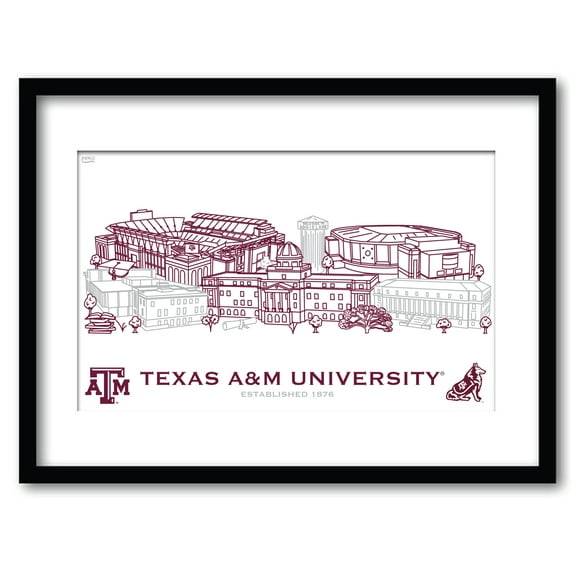 Texas A&M Aggies 11" x 14" Framed Campus Wall Art Collage