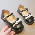 thumbnail image 5 of Fall New Dress Shoes: Big Boy Fashion Princess Style Small Leather Shoe Trend Black qILAKOG Size 12, 5 of 5