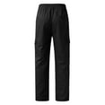 thumbnail image 4 of Vedolay Mens Trousers Men's Drawstring Elastic Waist Flap Pocket Side Street Pants,Black XXL, 4 of 5