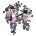 thumbnail image 1 of Guirnalda de flores artificiales rústicas de seda con hojas verdes decorativas colgantes 80cmX50cm, 1 of 5