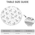 thumbnail image 6 of Black and White Unicorn Round Fitted Tablecloth with Elastic Edge,Dining Table Cover Waterproof,Outdoor Round Tablecloth for Camping,Dining,Indoor and Outdoor, 6 of 7
