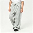 thumbnail image 2 of JAJAHO Halloween Boys Girls Baggy Sweatpants Spider Web Graphic Drawstring Wide Leg Jogger Pants For Kids Teens 4-15Y, 2 of 5
