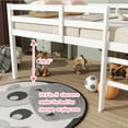 thumbnail image 6 of Bellemave Full Low Loft Bed with Ladder and Guardrails Space Saving Full Rubber Wood Loft Bed Frame forJunior Loft Bed Frame with Strengthened Slats (Full, White), 6 of 11