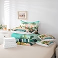 thumbnail image 6 of meiyoeat Hawaii Sea Beach 7 Pieces Full Size Bedding Sets For Kids,Pink Kawaii Floral Blossom Full Size Bed in a Bag For Girls,Reversible, 6 of 7