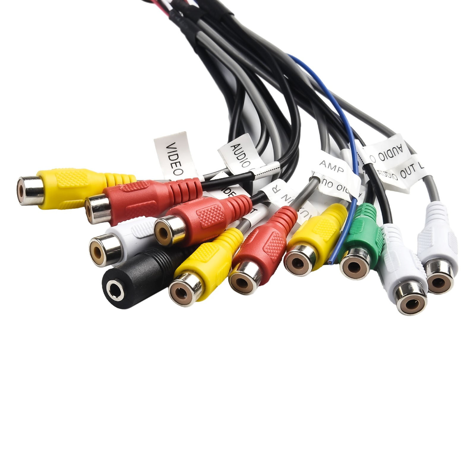 20 Pin Plug Dual Rca Aux Wire Harness Wiring Connector