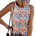 thumbnail image 2 of GNFQXSS Womens Crew Neck Tank Top Print Sleeveless Top Casual Beach Vacation Lightweight Flowy Top Multicolor L, 2 of 5