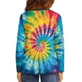 thumbnail image 3 of Jiueut Rainbow Tie Dye Long Sleeve Shirts for Girls 7-8 Kids Clothes Shirts Graphic Tees Crewneck Casual Sportswear Clothes for Teen Girls Winter Loose Children's Tops, 3 of 7