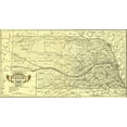 thumbnail image 2 of Vintage Maps 32x19 Gold Ornate Wood Framed with Double Matting Museum Art Print Titled - Nebraska 1889, 2 of 4