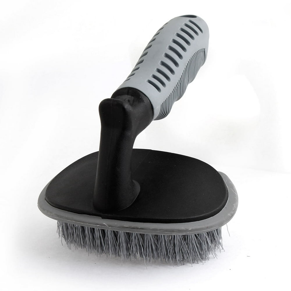 Car Vehicle Plastic Grip Chair Carpet Cleaner Black Gray Cleaning Brush