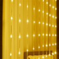 thumbnail image 4 of Cortina de luces LED tipo cascada para ventana, guirnalda de luces tipo lluvia de meteoritos, para bodas, Navidad, 3 x 2 m, 3 x 3 m, 4 of 5