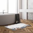 thumbnail image 3 of Fall Pumpkin Bath Mat Thanksgiving Watercolor Leaves Autumn Pumpkin Harvest Doormat Microfiber Memory Foam Absorbent Area Rug Bathroom Decor Rug,16x24 Inch, 3 of 6