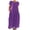 A-Purple33, variant on FINALGANG New Dress For Women Solid Color Short Sleeve O-Neck Cotton Linen Sundress Comfort Loose Fit Dresses With Pockets Breathable Daily Wear
