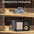 thumbnail image 3 of Handcraft Wooden Pet Memorial Urn For Dog Cats Ashes with Resin Angelic Figurine And Keepsakes Bag for Pet Lost Gifting, 3 of 7