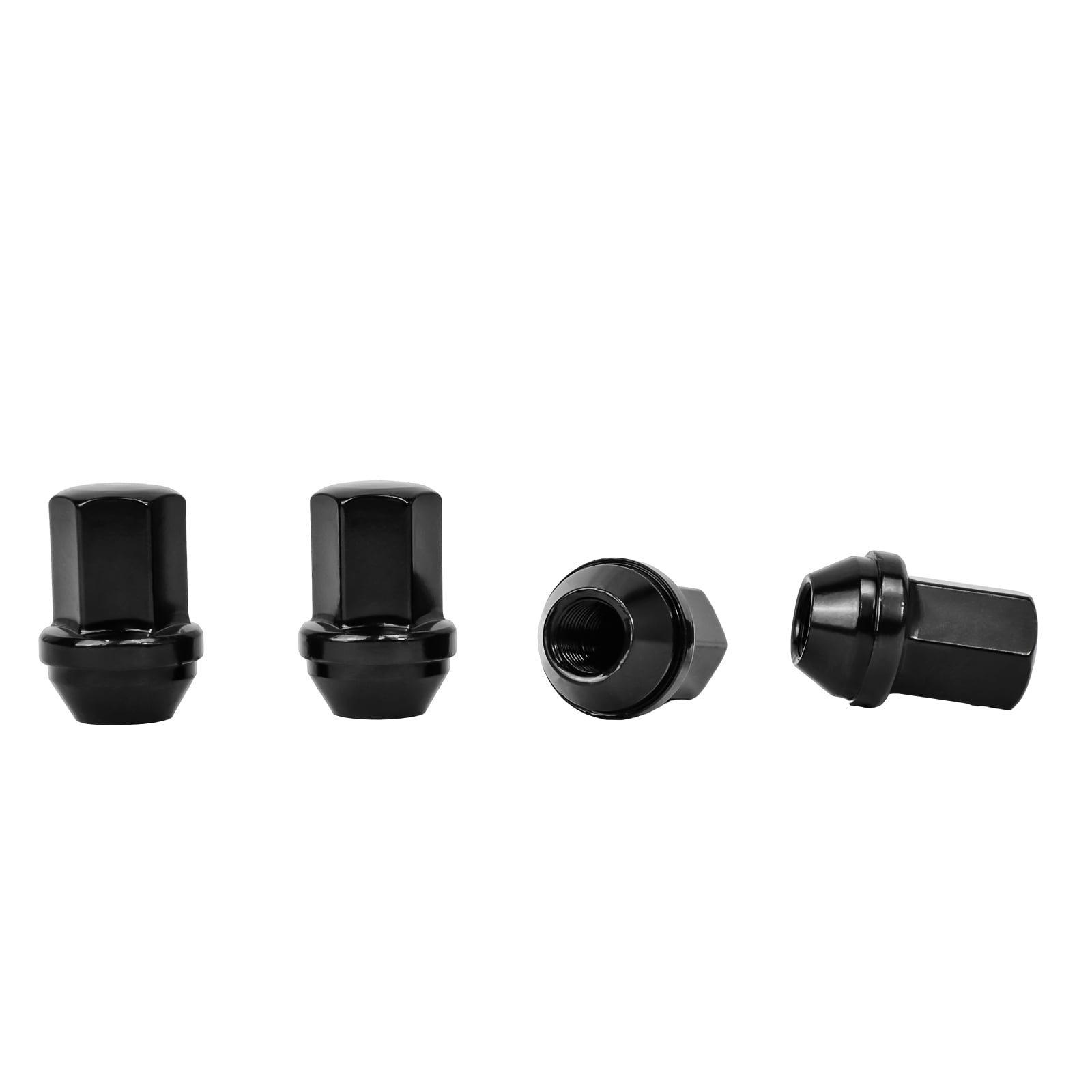 Hex Autoparts (24Pcs) 14x1.5 Black Lug Nuts for Chevrolet Silverado Tahoe Suburban Colorado C2500