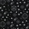 thumbnail image 4 of Shason Textile (3 Yards Cut) Craft Projects Poly Cotton Print Bandana, Black, Available In Multiple Colors, 4 of 12