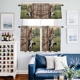 thumbnail image 2 of Farmhouse Kitchen Curtains Valances and Tiers Set of 3 Cow Sheep Cock Countryside Vintage Tier Curtains and Valance with Rod Pocket for Small Windows, 27.5"x36", 2 of 9