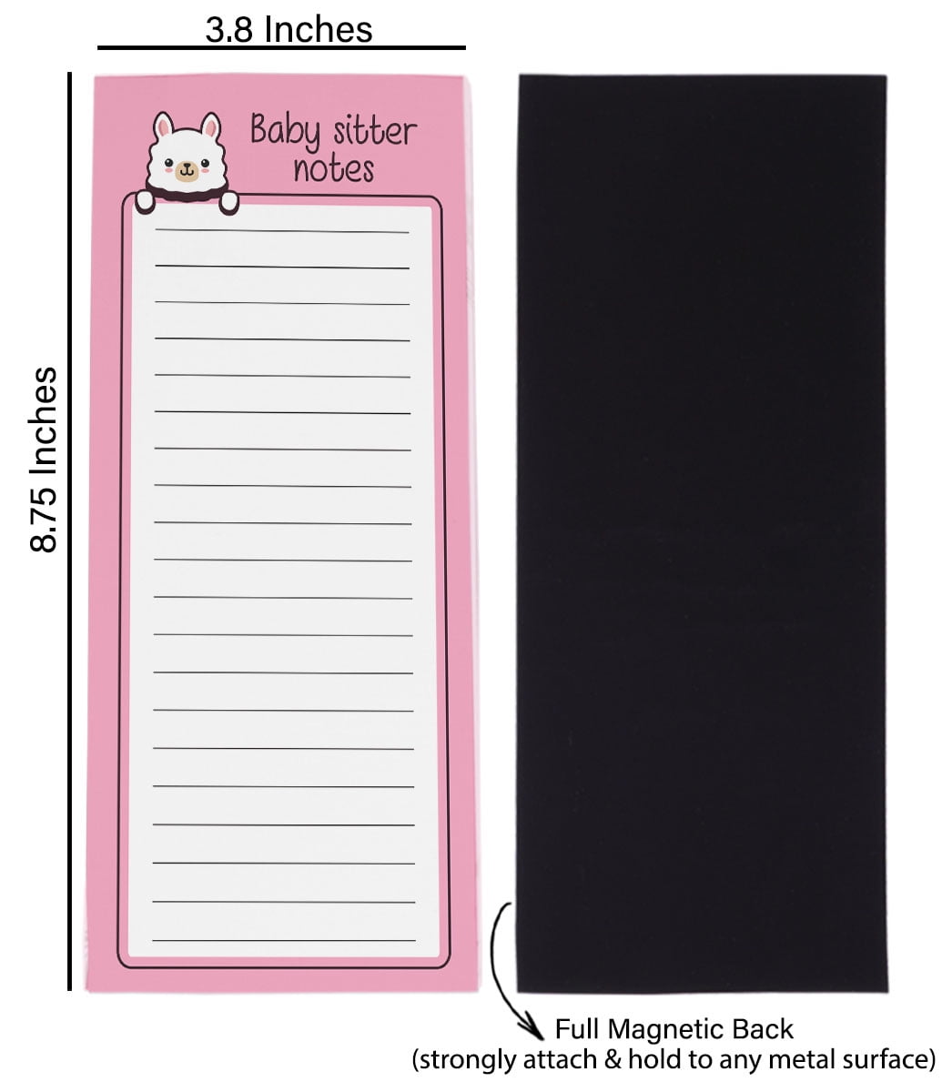 Inkdotpot Pack of 3 Magnetic Fridge To-Do List Notepads- Magnetic Memo Pads For Refrigerator-(50 Sheets Each)-NY