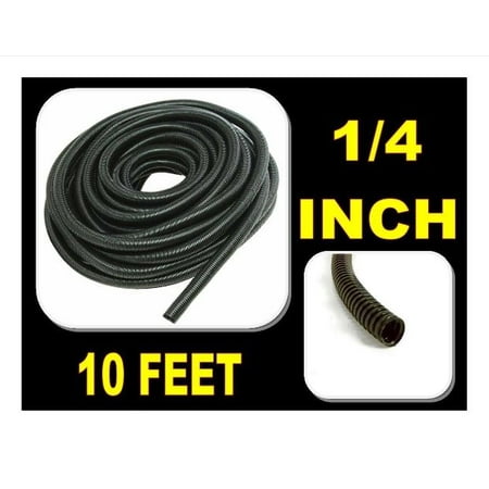 Wire Loom Black 10' Feet 1/4