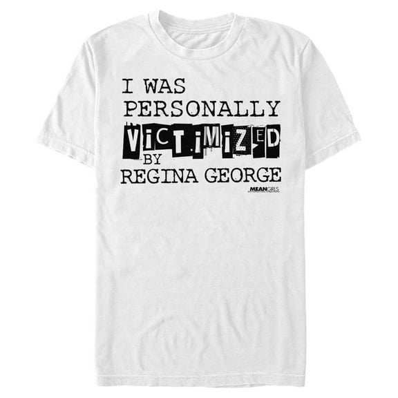 Men's Mean Girls Victimized by Regina George Graphic Tee White Large