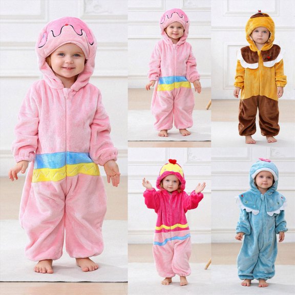 4-5Years Newborn Preemie Baby Climbing Suit Infant And Toddler Cake Shaped Jumpsuit Birthday Party Outfit Baby Romper Blue Bodysuit Baby Fall Winter Clothing Gift