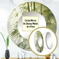 thumbnail image 3 of Designart "Bamboo love expression II" Miroir Rond en Bambou Décoration Murale Cottage - Grand Miroir Rond Vert - Miroir Rond 23 Pouces x 23 Pouces Pouces, 3 of 5
