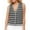 Dark Gray, variant on Kovlvoll Womens Tops Casual Sleeveless Loose Cardigan Button up Striped V-Neck Sweater Vests Top