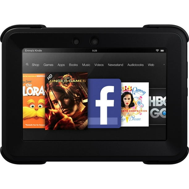 Otterbox Defender Series Amazon Kindle Fire Hd Case For Tablet Silicone Polycarbonate Black 7 For Amazon Kindle Fire Hd Walmart Com Walmart Com
