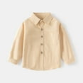 thumbnail image 3 of Coerni Toddler Boys Long Sleeve Dress Shirts Cotton Solid Button Down Shirts for Baby Boy School Wedding Shirt, 3 of 3