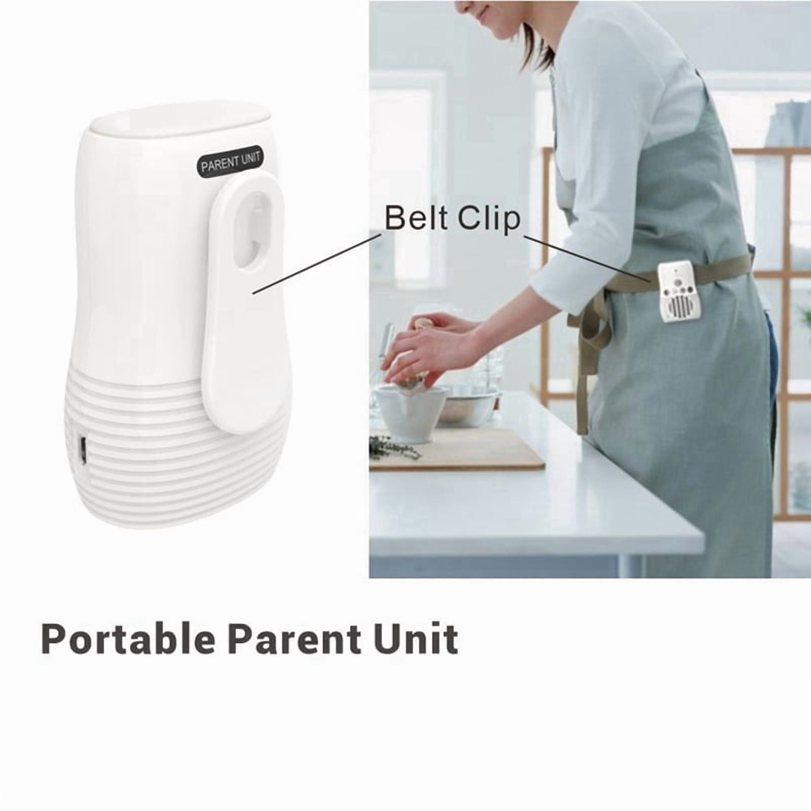 Baby Audio Monitor 2-Way Talk Baby Intercom Wireless Night Light Home Child Safety Device 2.4GHz US-Plug