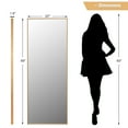 thumbnail image 3 of Costway 59''Full Length Body Mirror Aluminum Frame Leaning Hanging Dressing Mirror Gold, 3 of 10