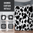 thumbnail image 3 of Auvideal Cow Print Shower Curtain Home Decor Cloth Shower Curtains 72*72 Inch Black and White Cow Spot, 3 of 6