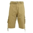 thumbnail image 1 of Mens Flat Front Belted Cotton Cargo Shorts, 1 of 4