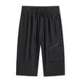 thumbnail image 2 of Capri Pants for Women Spring Summer Lightweight Plus Size Elastic Waist Loose Fit Wide Straight Leg Capris with Pockets, 2 of 2